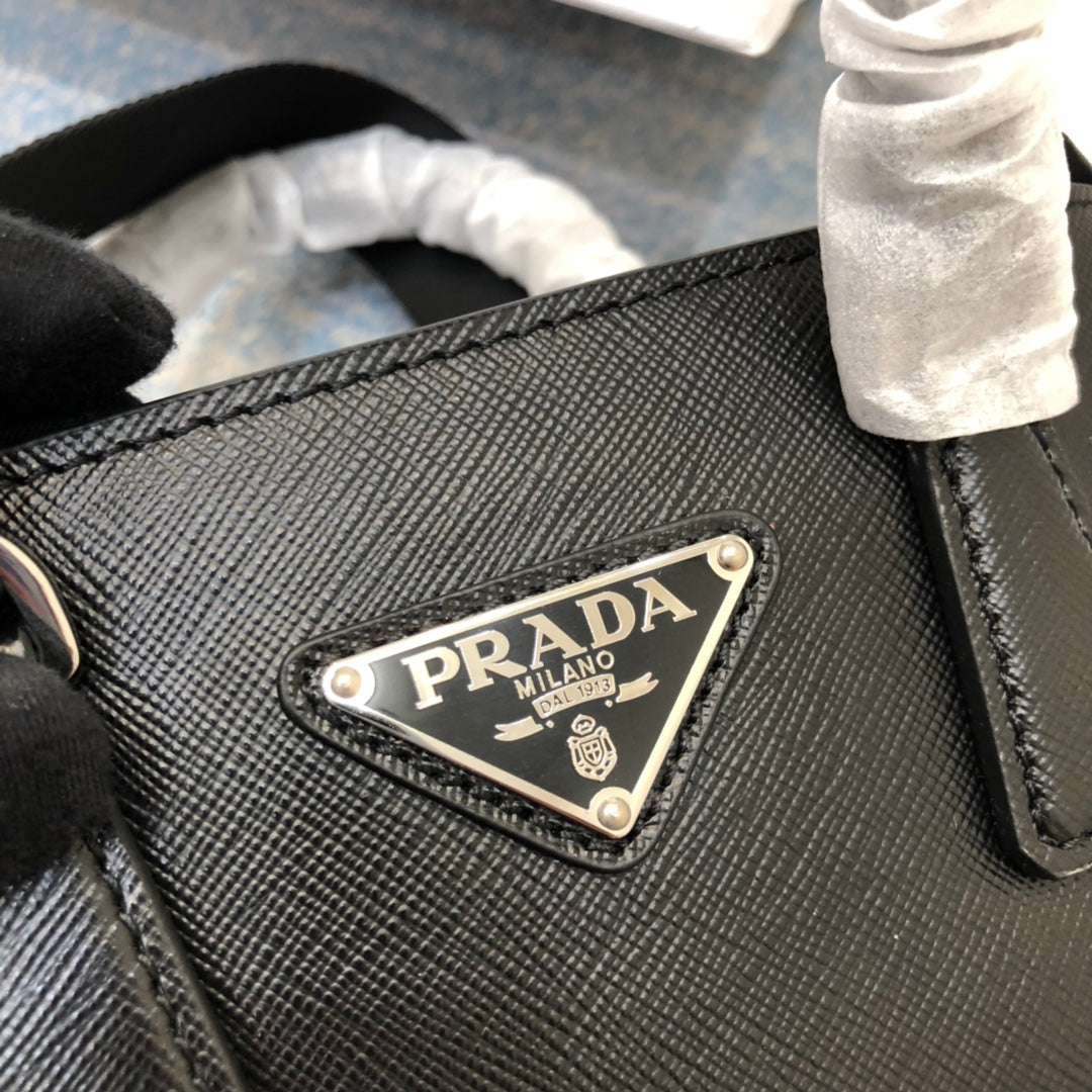 PRA MINI 23 BAG IN BLACK SAFFIANO LEATHER mysite