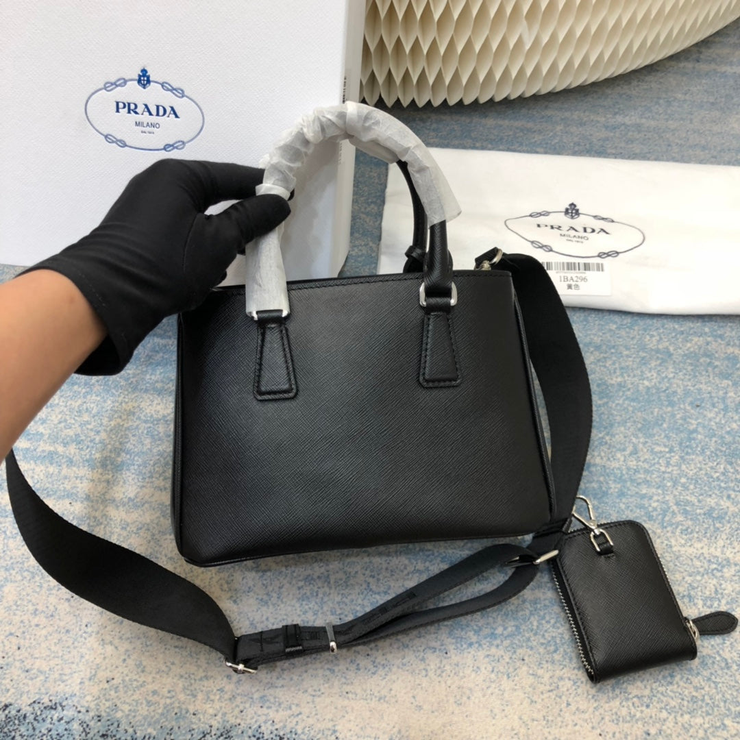 PRA MINI 23 BAG IN BLACK SAFFIANO LEATHER mysite