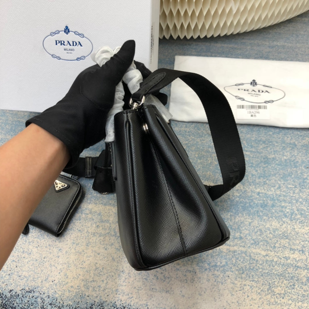 PRA MINI 23 BAG IN BLACK SAFFIANO LEATHER mysite