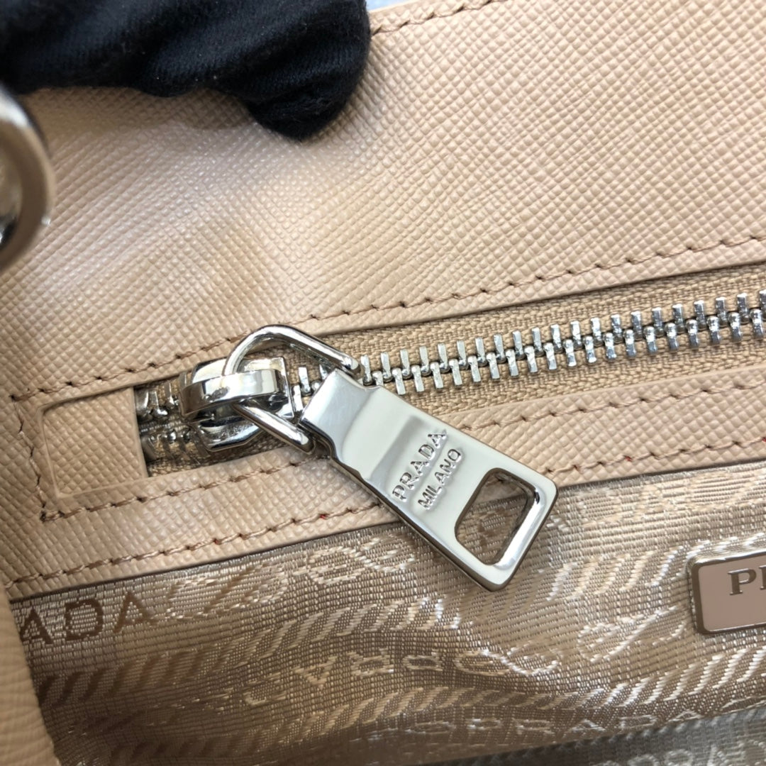 PRA MINI 23 BAG IN TAN BEIGE SAFFIANO LEATHER mysite