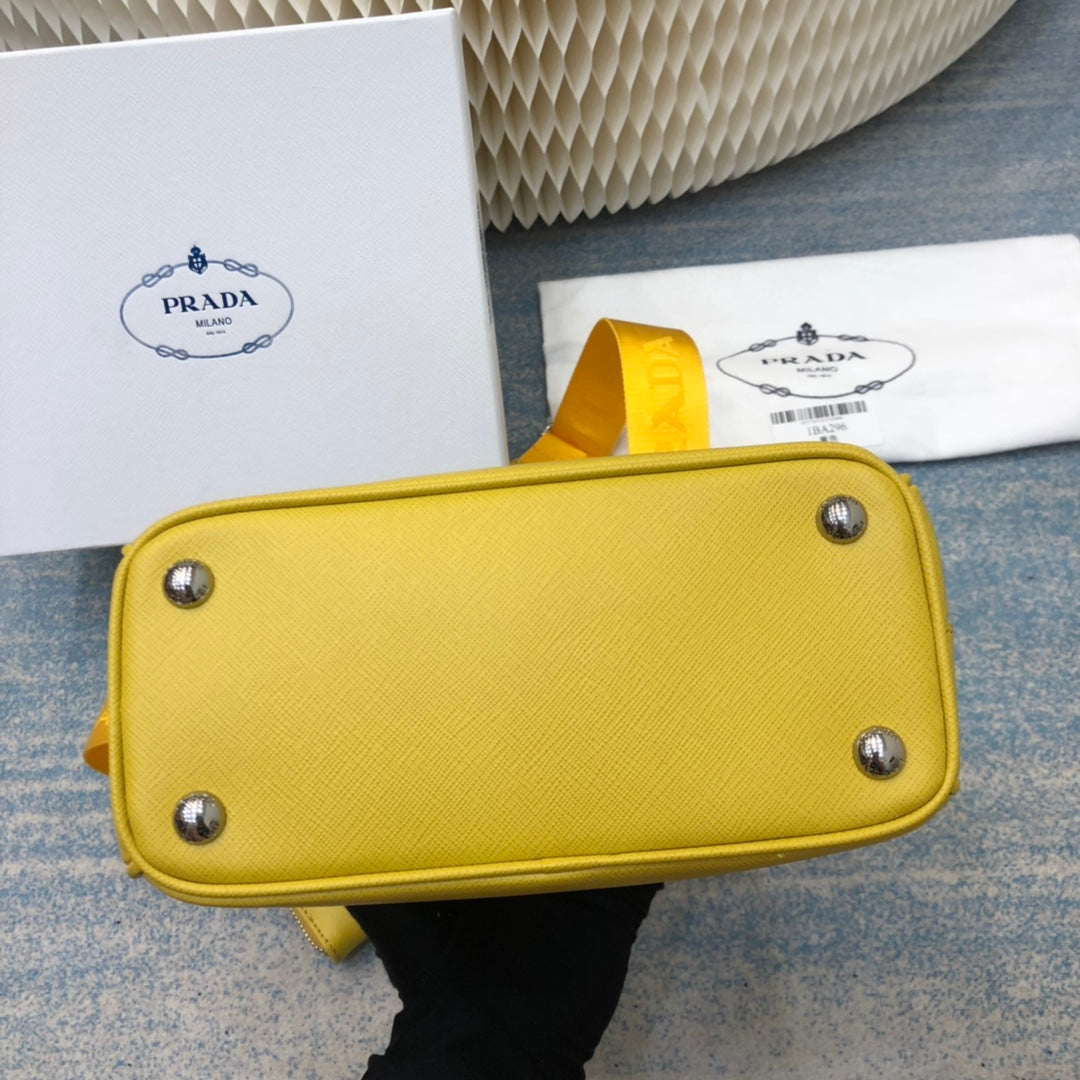 PRA MINI 23 BAG IN SUNNY YELLOW SAFFIANO LEATHER mysite