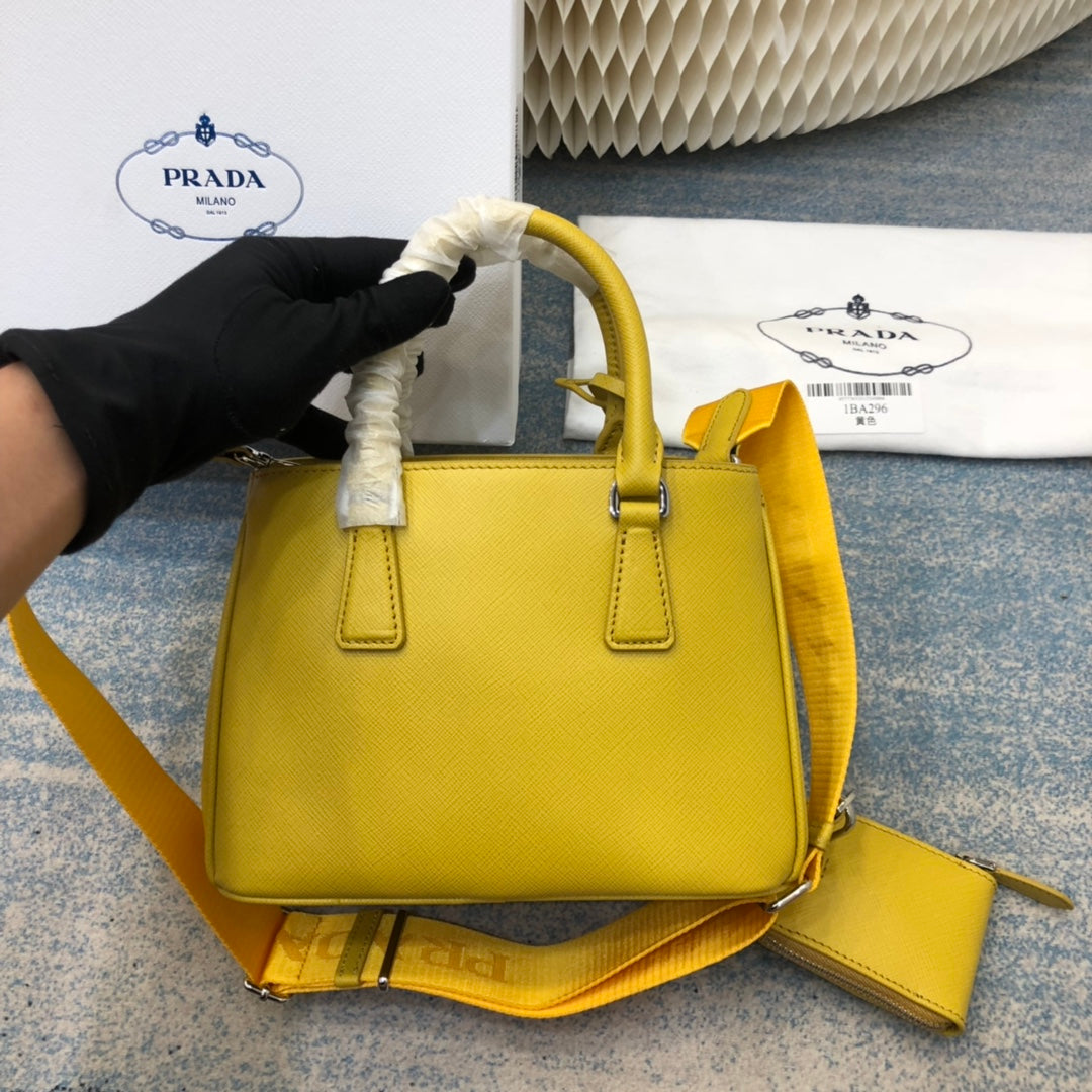 PRA MINI 23 BAG IN SUNNY YELLOW SAFFIANO LEATHER mysite
