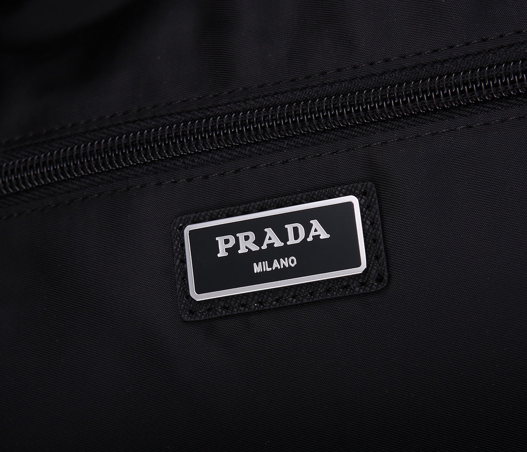 PRA BACKPACK 39 IN BLACK RE-NYLON AND SAFFIANO LEATHER mysite