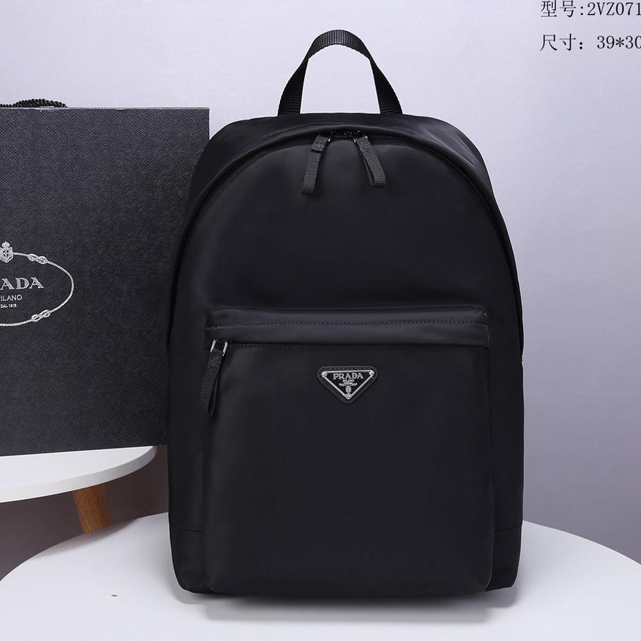 PRA BACKPACK 39 IN BLACK RE-NYLON AND SAFFIANO LEATHER mysite