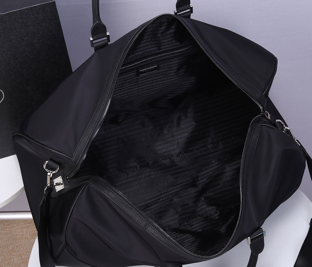 PRA 55 TRAVEL BAG IN BLACK WATERPROOF FABRIC mysite
