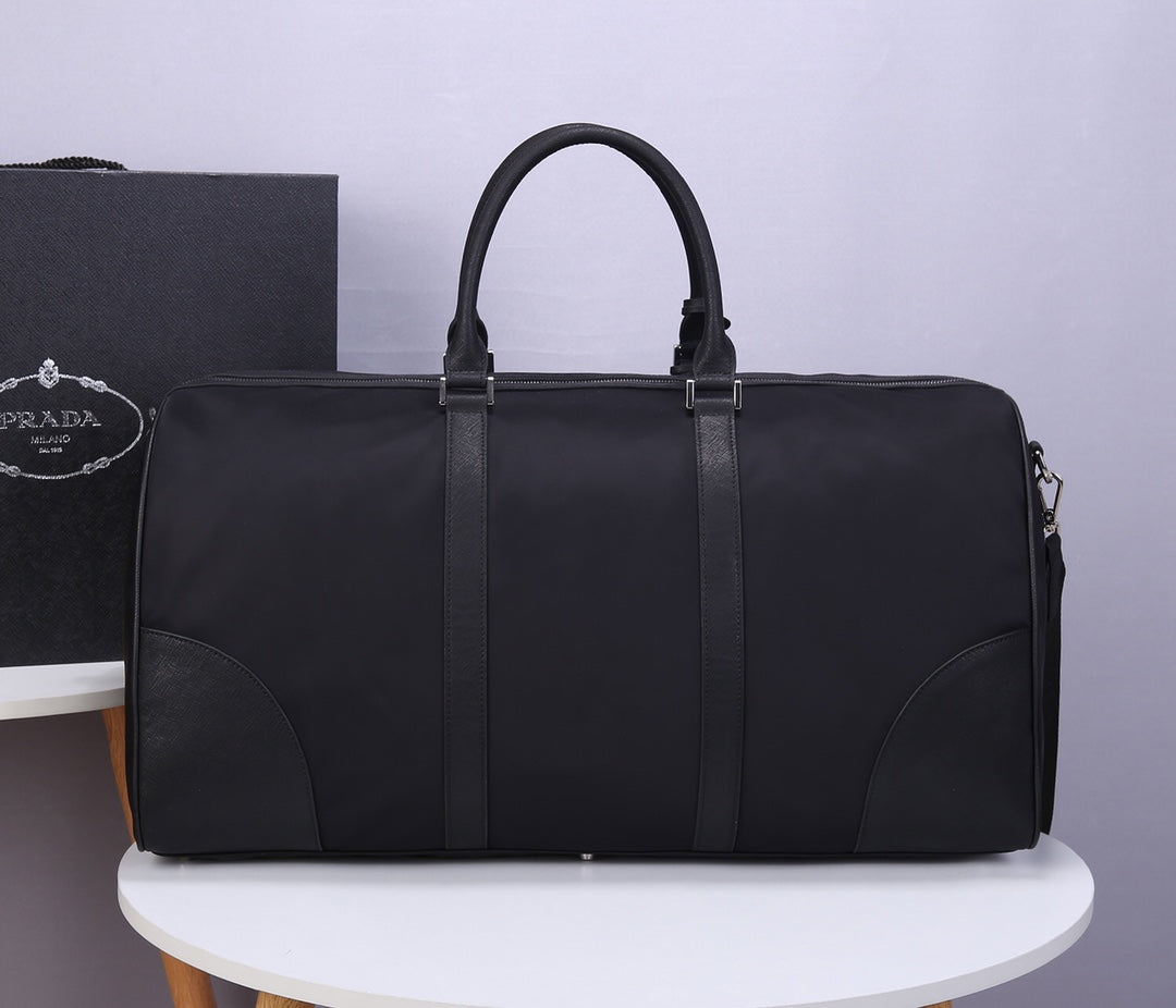 PRA 55 TRAVEL BAG IN BLACK WATERPROOF FABRIC mysite