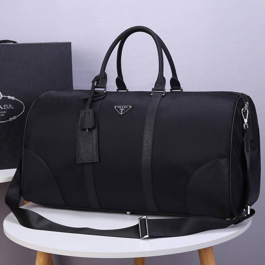 PRA 55 TRAVEL BAG IN BLACK WATERPROOF FABRIC mysite