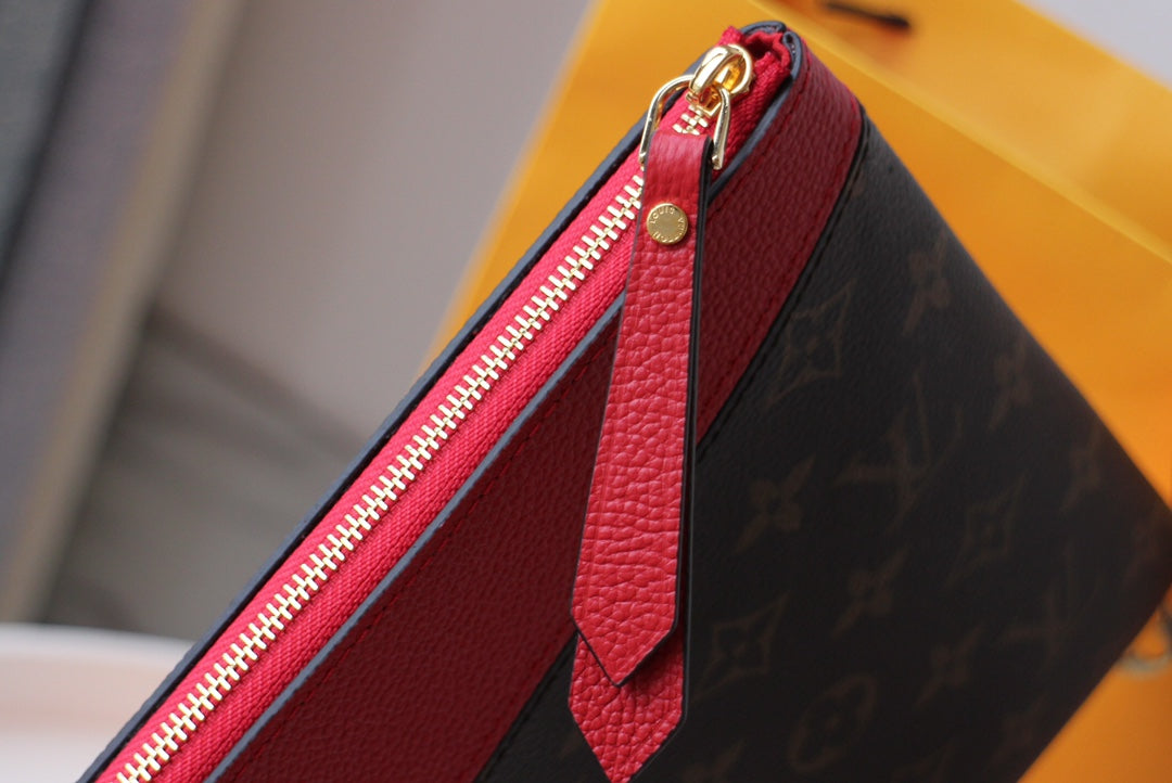 LV M62048 Daily Pouch Brown Red Monogram Canvas & Cowhide mysite