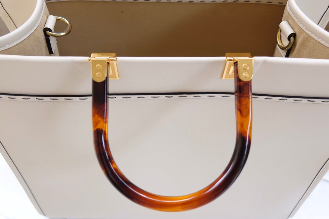 Fend Sunshine Large Bag 40.5 White Leather mysite