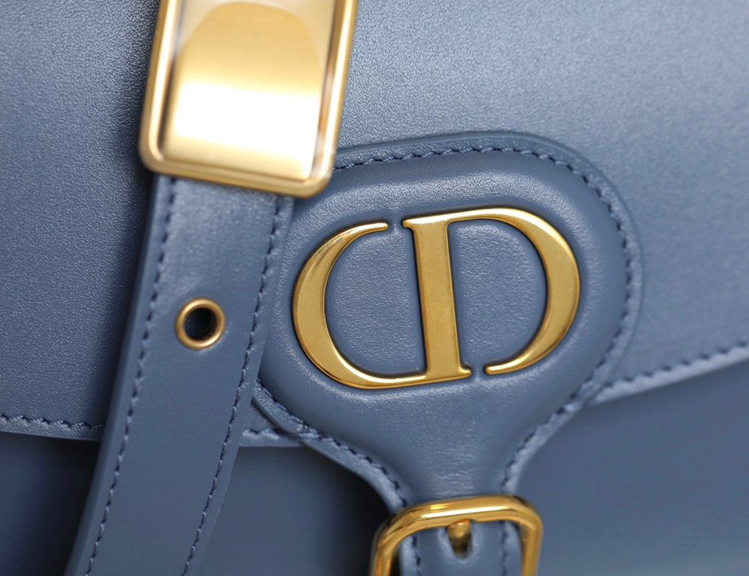 MEDIUM CD BOBBY 22CM BLUE CALFSKIN GOLD HARDWARE mysite