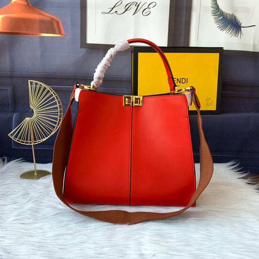 Peekaboo X-lite medium 30cm Bag red lambskin gold hardware mysite