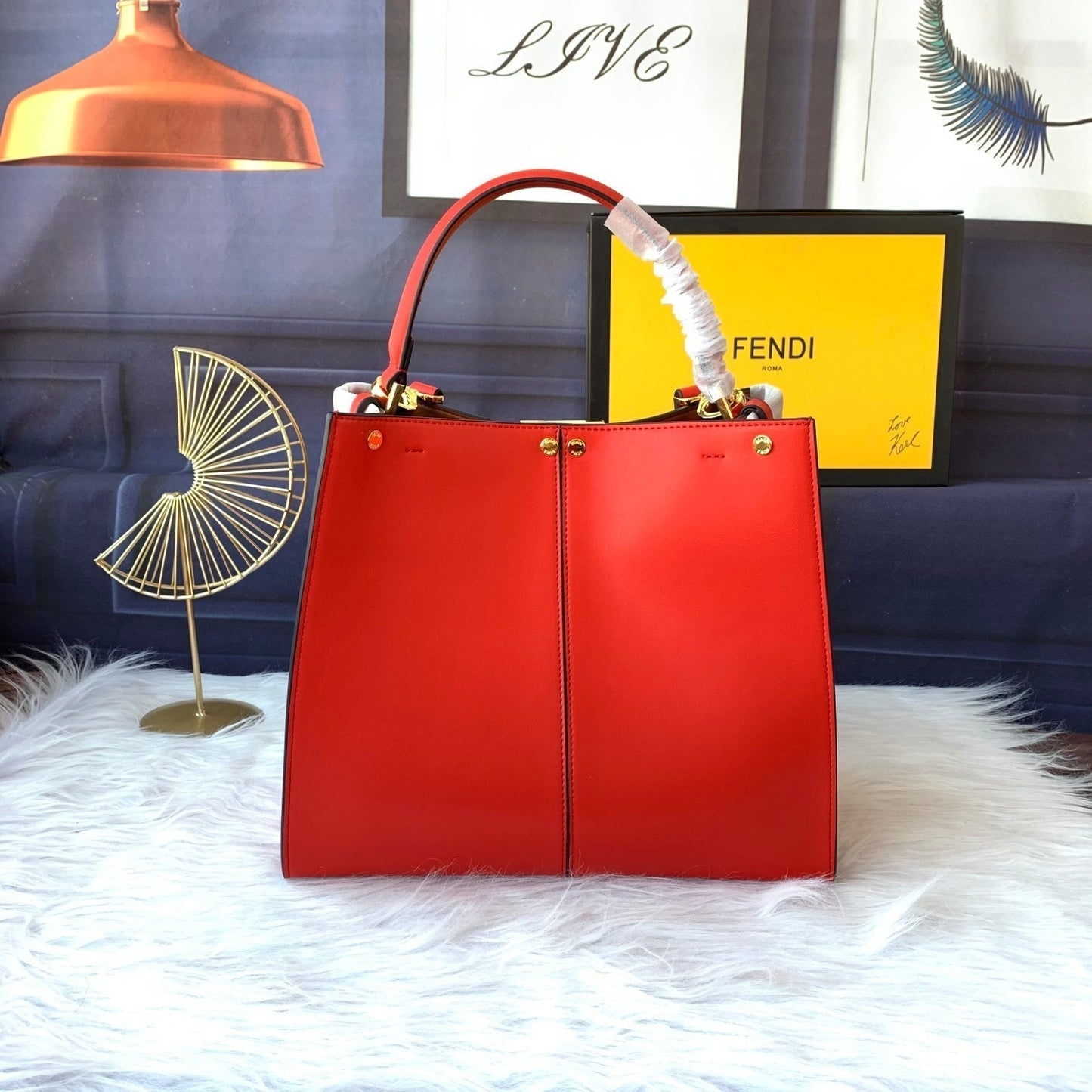 Peekaboo X-lite medium 30cm Bag red lambskin gold hardware mysite