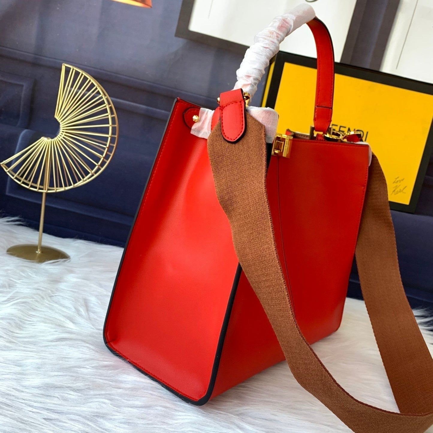 Peekaboo X-lite medium 30cm Bag red lambskin gold hardware mysite
