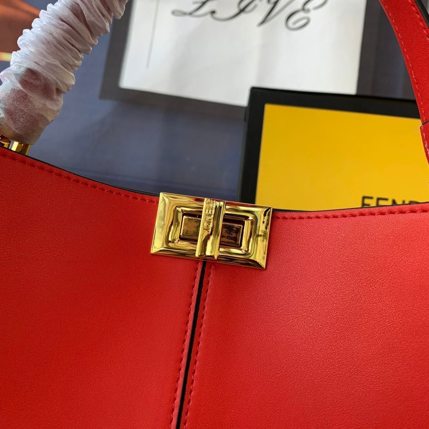 Peekaboo X-lite medium 30cm Bag red lambskin gold hardware mysite