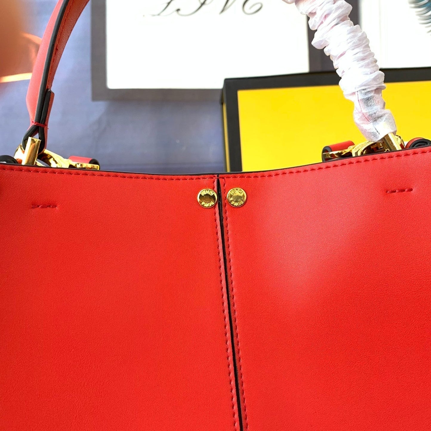 Peekaboo X-lite medium 30cm Bag red lambskin gold hardware mysite