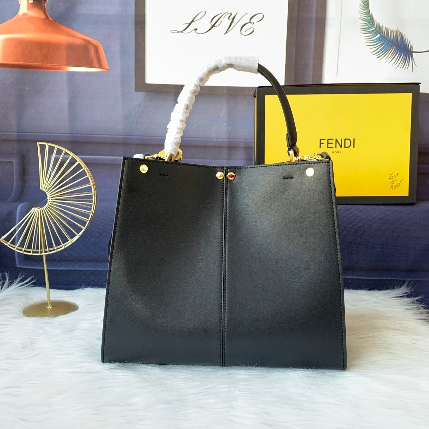 Peekaboo X-lite medium 30cm Bag black lambskin gold hardware mysite