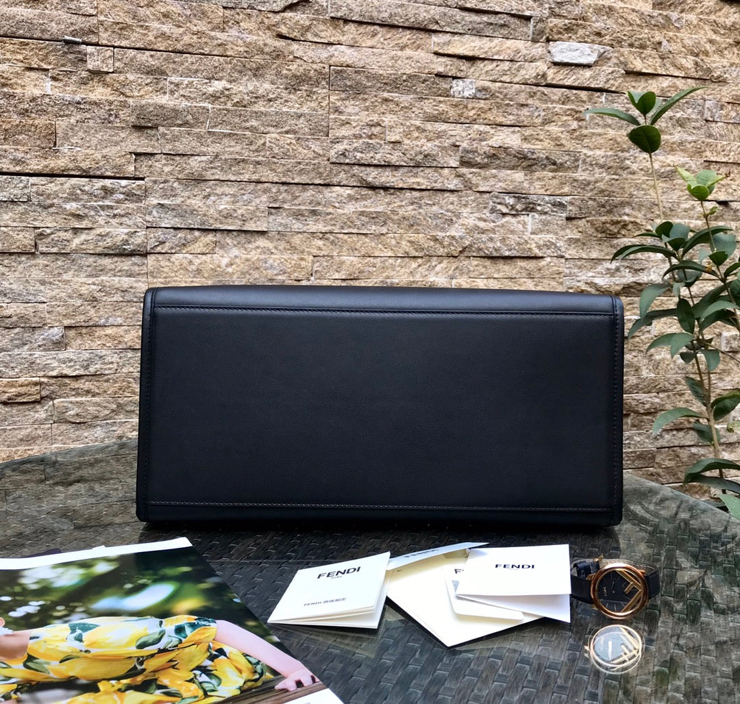 Fend Sunshine Large Bag 40.5 Black Leather mysite