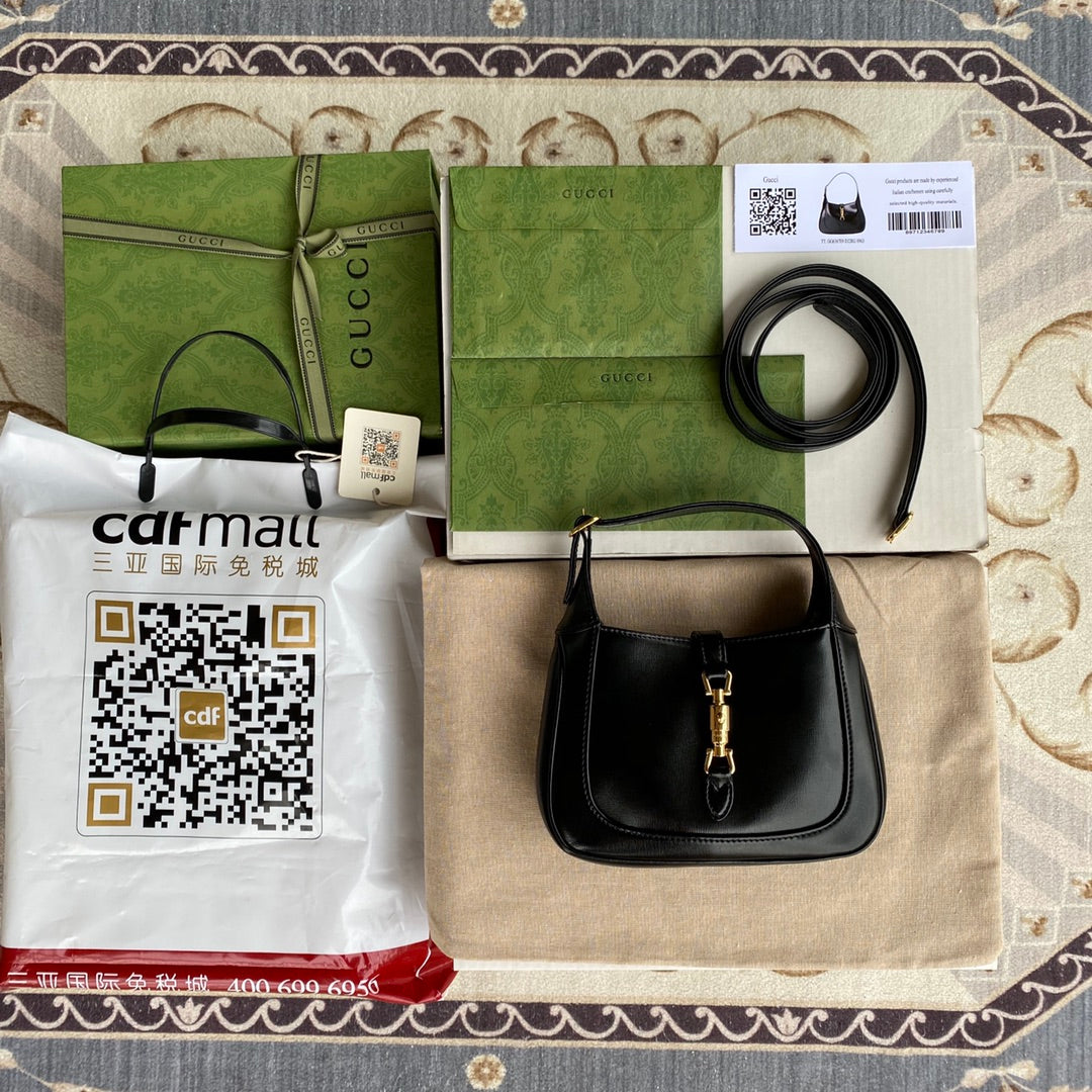 gg jackie mini 19cm black calfskin mysite