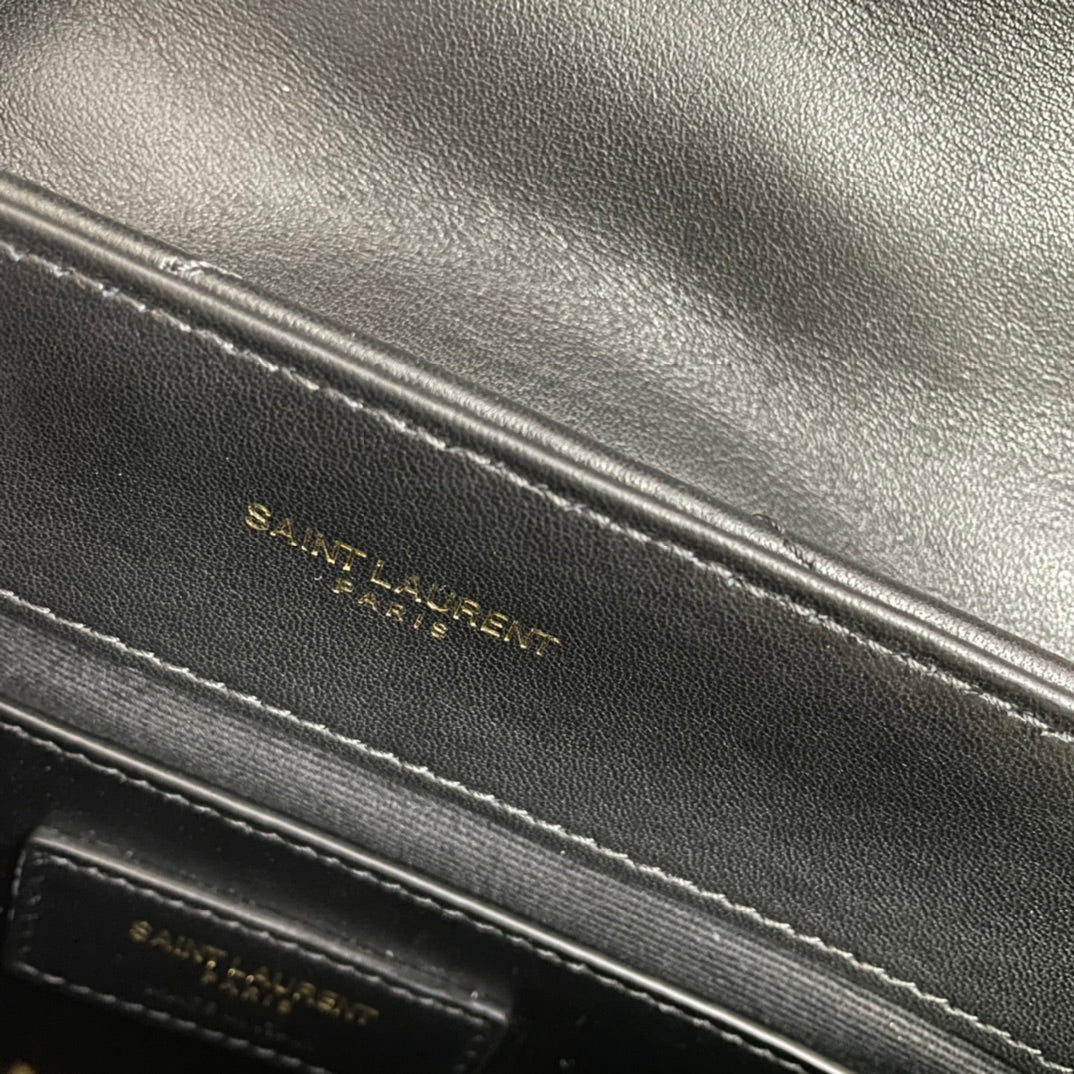 LOULOU SMALL 25 IN BLACK LAMBSKIN GOLD HARDWARE mysite