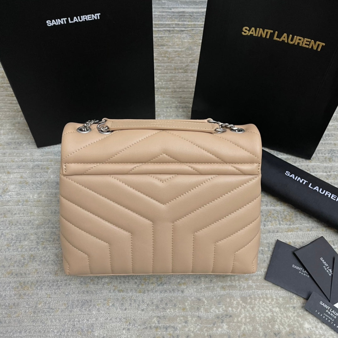LOULOU SMALL 25 IN BEIGE LAMBSKIN SILVER HARDWARE mysite