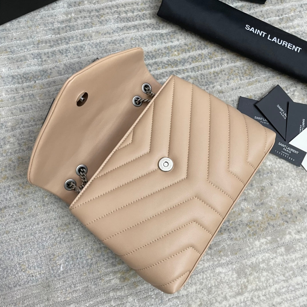 LOULOU SMALL 25 IN BEIGE LAMBSKIN SILVER HARDWARE mysite