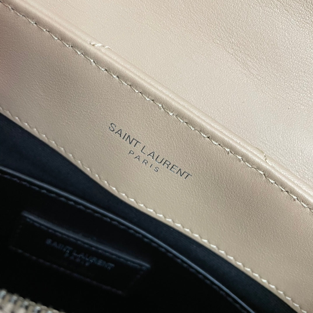 LOULOU SMALL 25 IN BEIGE LAMBSKIN SILVER HARDWARE mysite