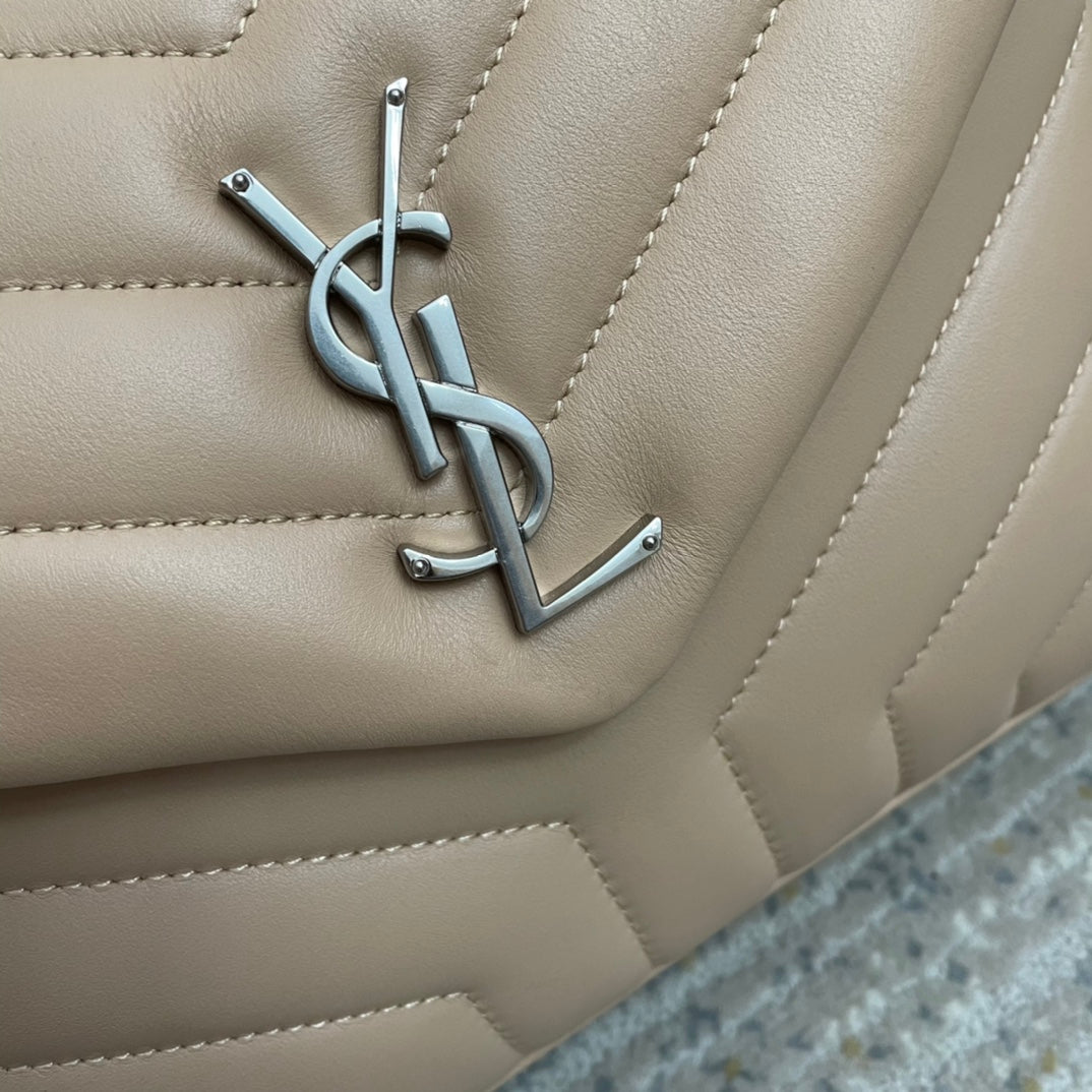 LOULOU SMALL 25 IN BEIGE LAMBSKIN SILVER HARDWARE mysite