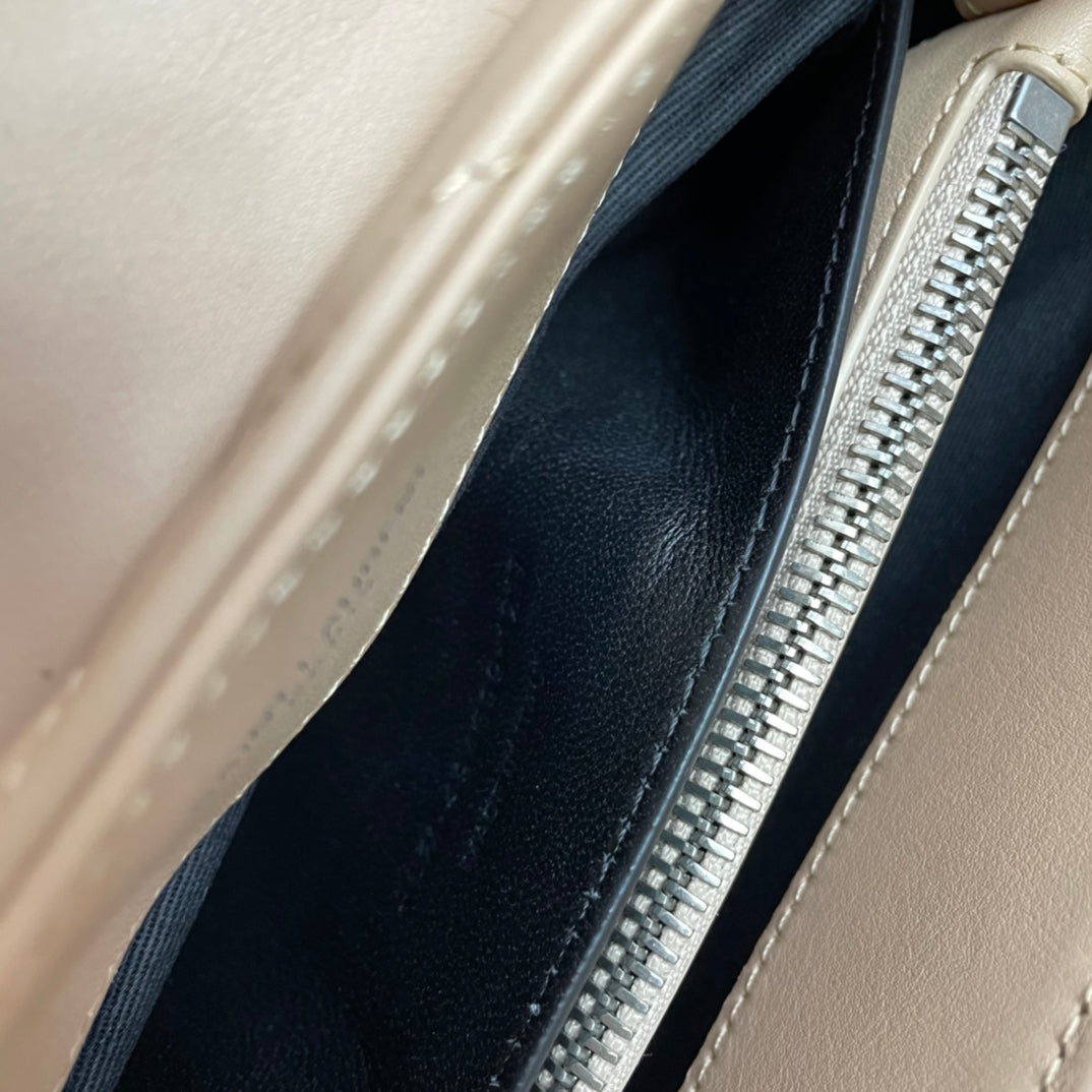 LOULOU SMALL 25 IN BEIGE LAMBSKIN SILVER HARDWARE mysite