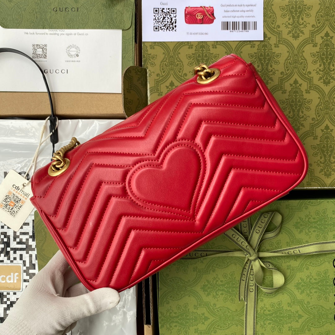 gg marmont 26cm red calfskin gold hardware mysite