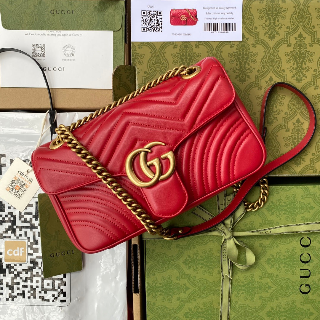 gg marmont 26cm red calfskin gold hardware mysite