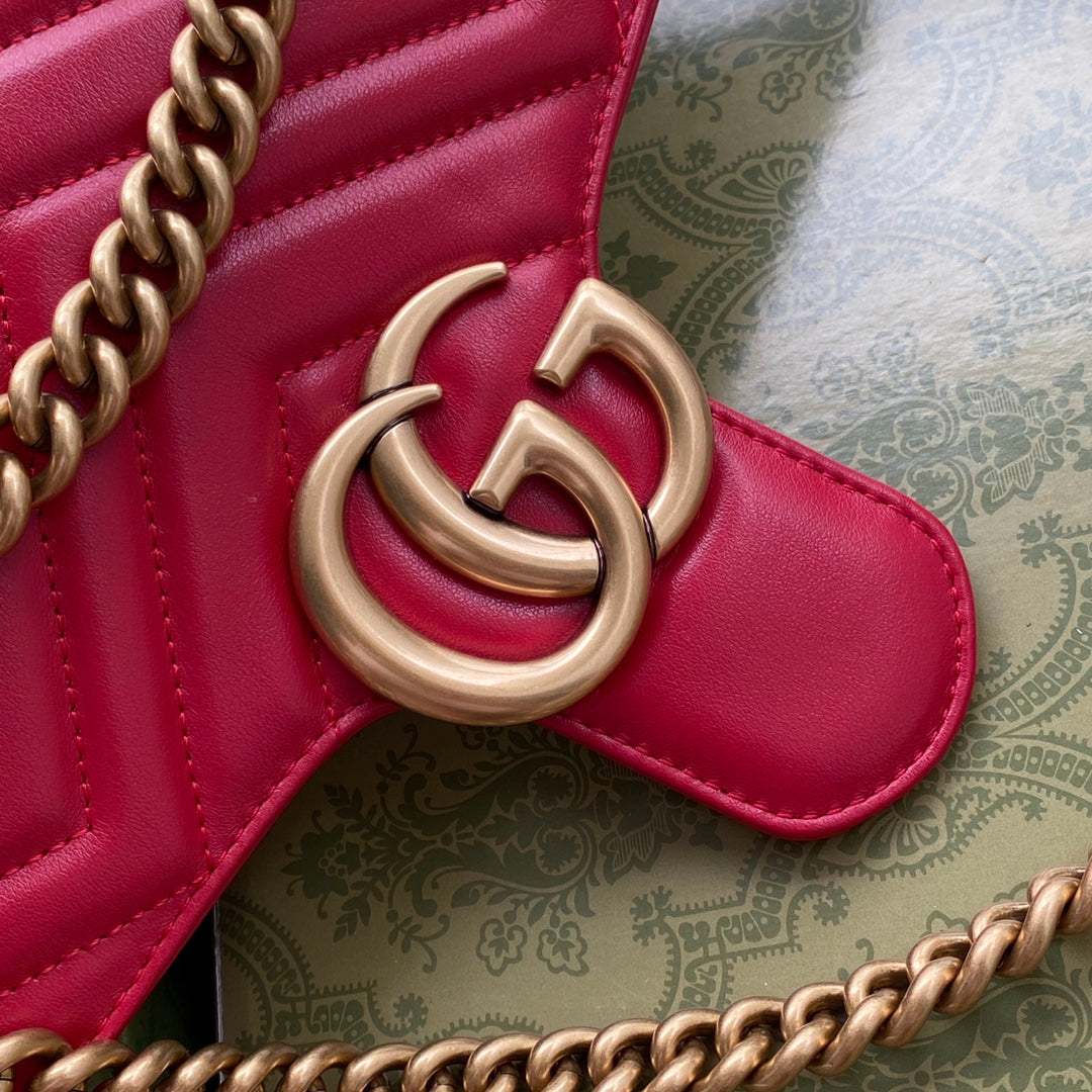 gg marmont 26cm red calfskin gold hardware mysite