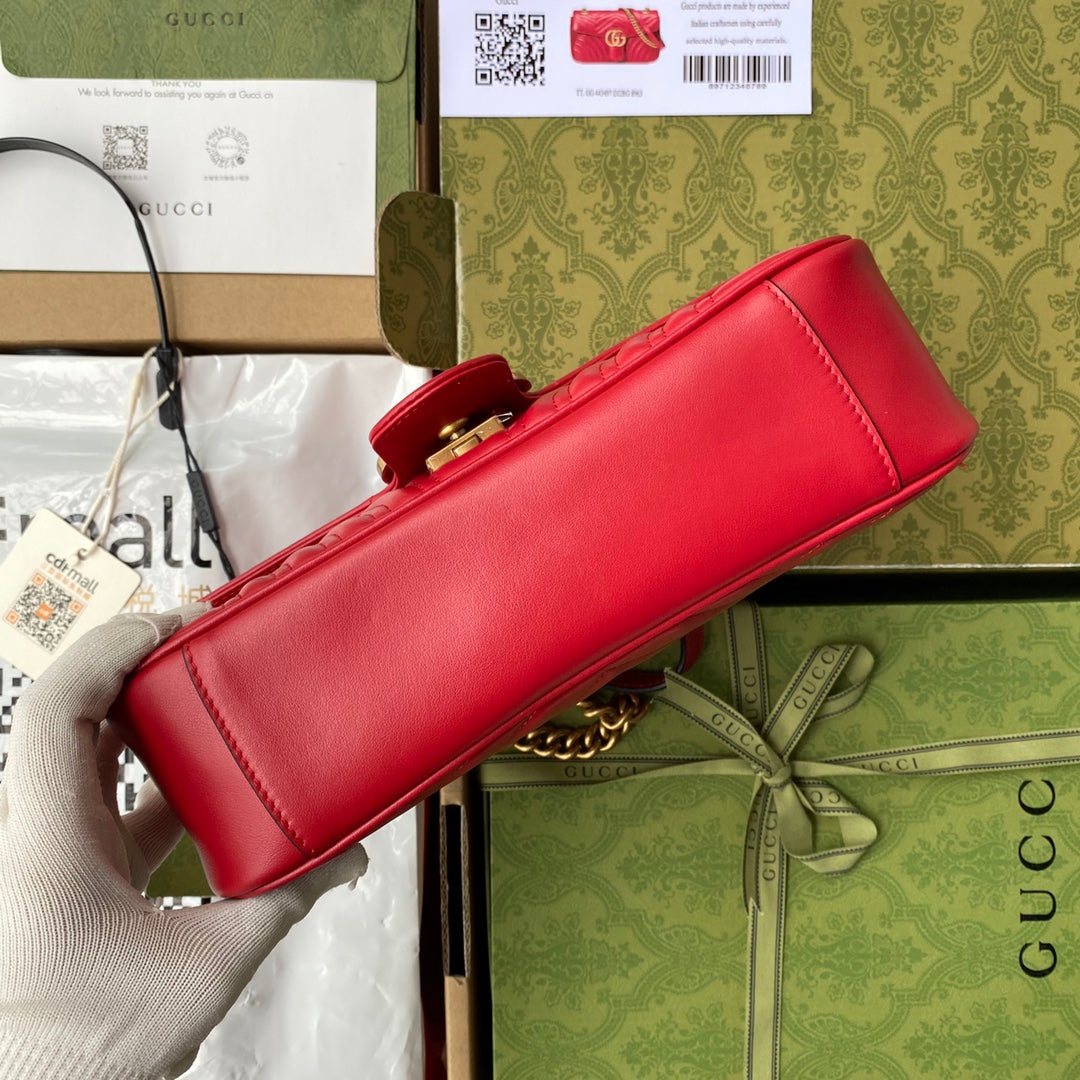 gg marmont 26cm red calfskin gold hardware mysite