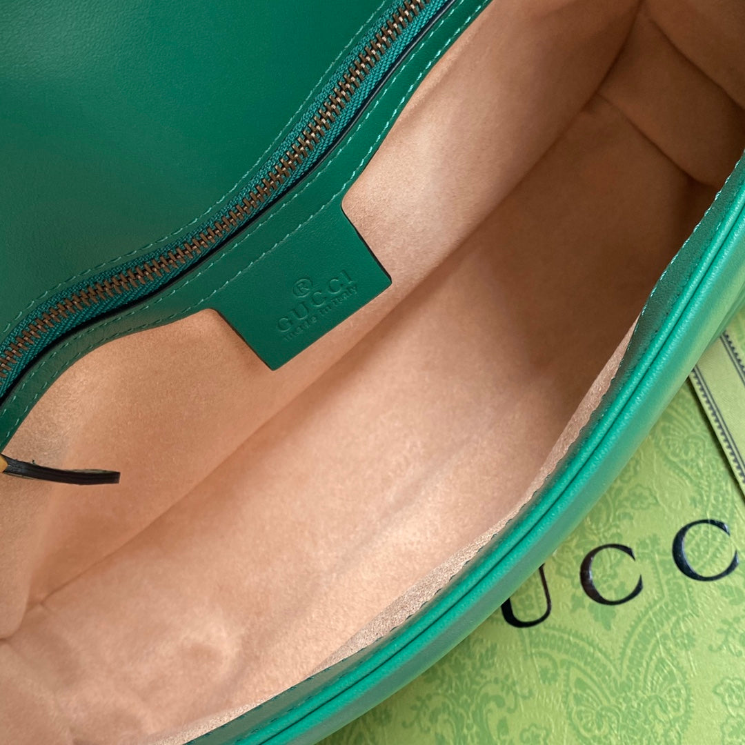 gg marmont 26cm green calfskin gold hardware mysite