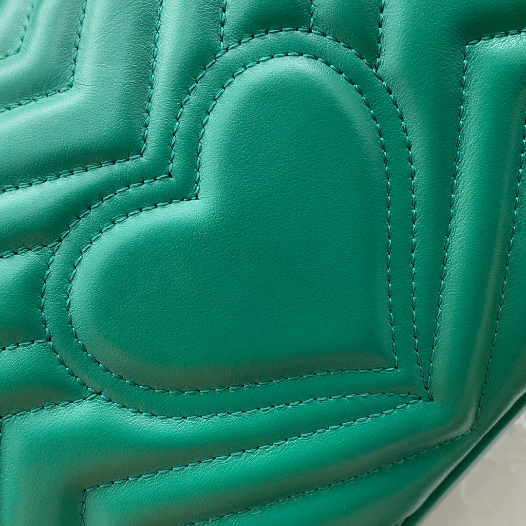 gg marmont 26cm green calfskin gold hardware mysite