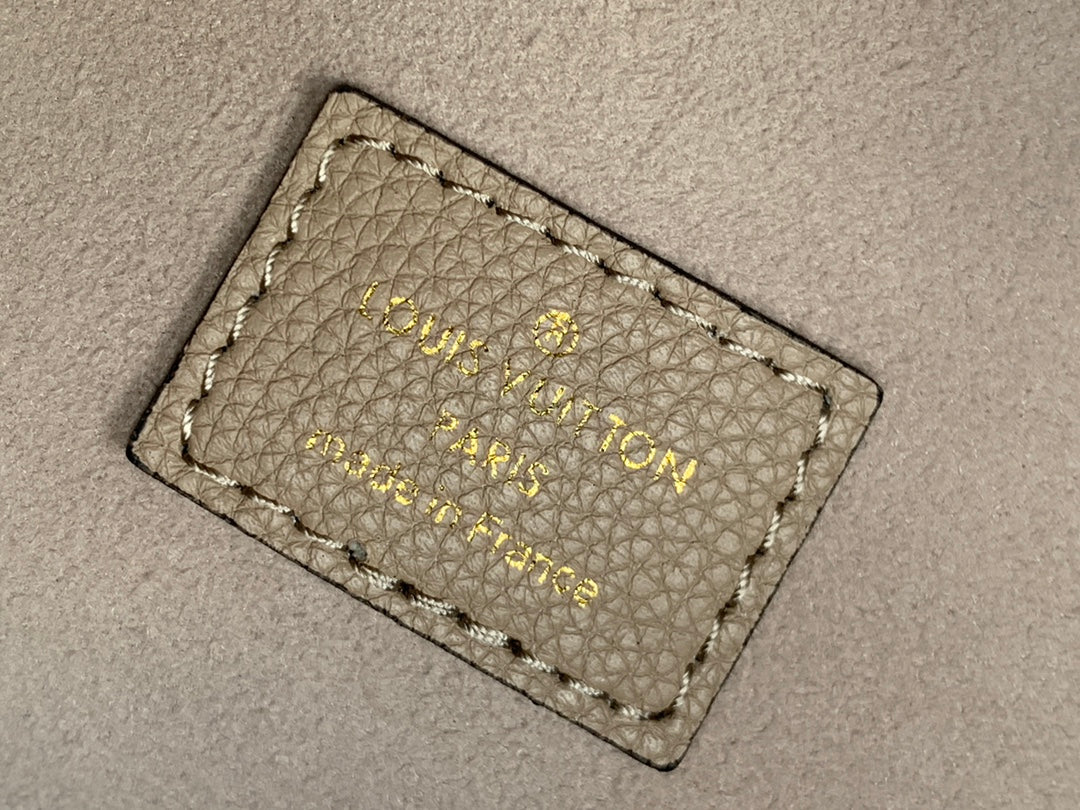 LV NéoNoé MM Tourterelle Gray & Cream  Embossed Monogram Empreinte Cowhide 268066 mysite