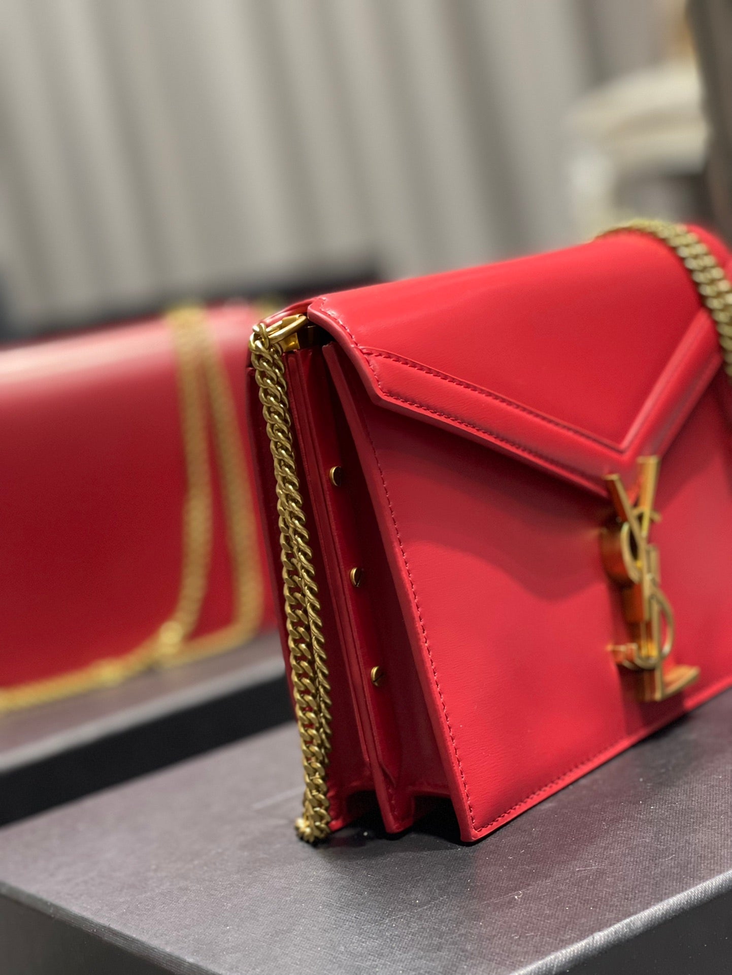 CASSANDRA 22 CHAIN BAG RED CALFSKIN mysite