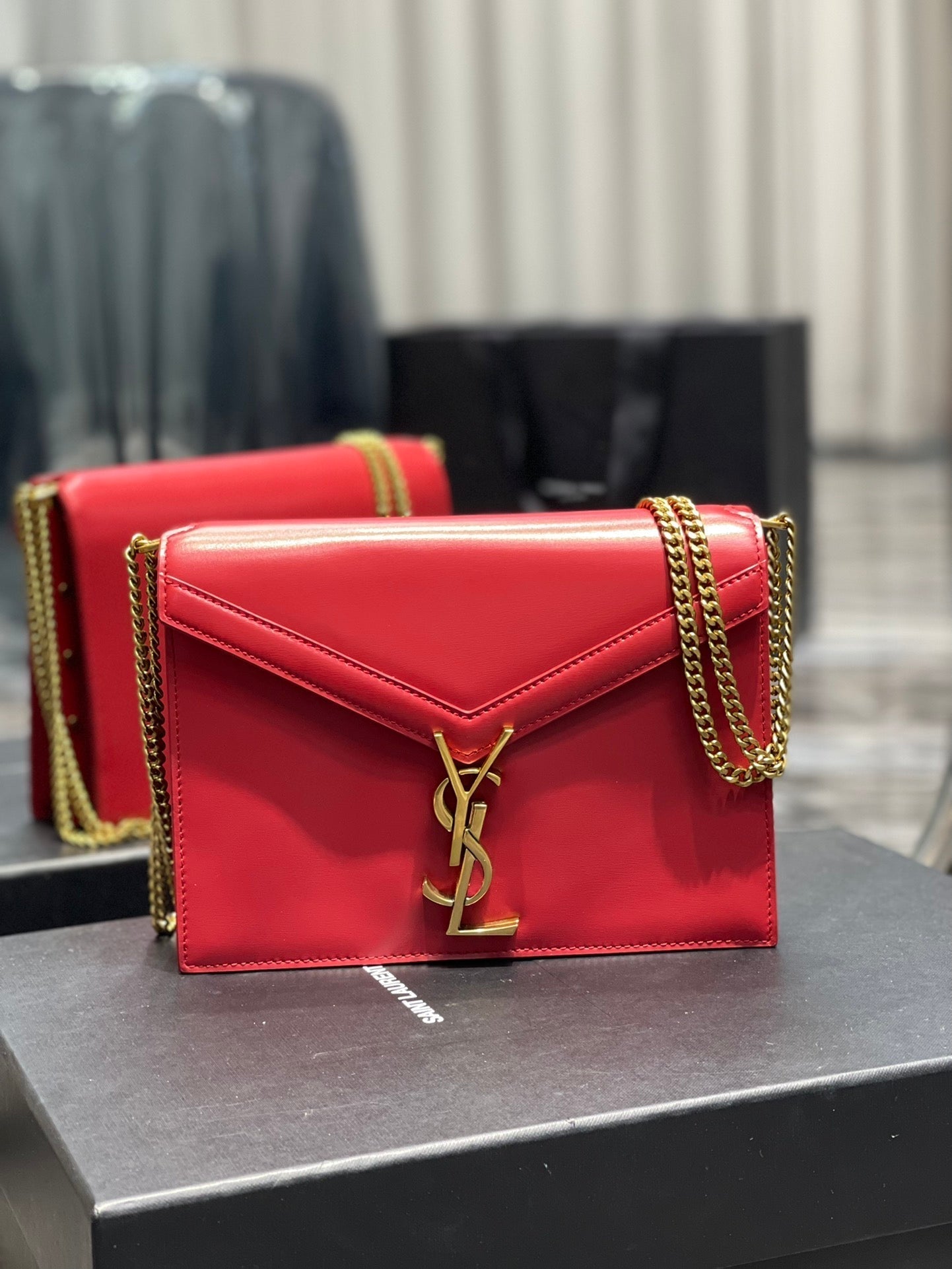 CASSANDRA 22 CHAIN BAG RED CALFSKIN mysite