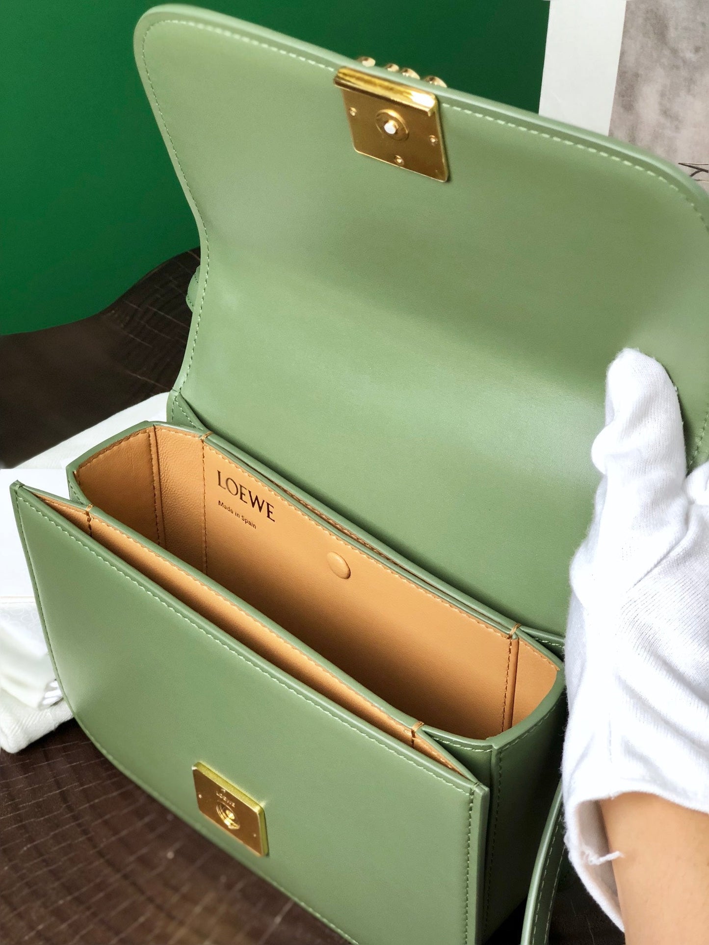 GOYA 18 BAG IN AVOCADO GREEN SILK CALFSKIN mysite