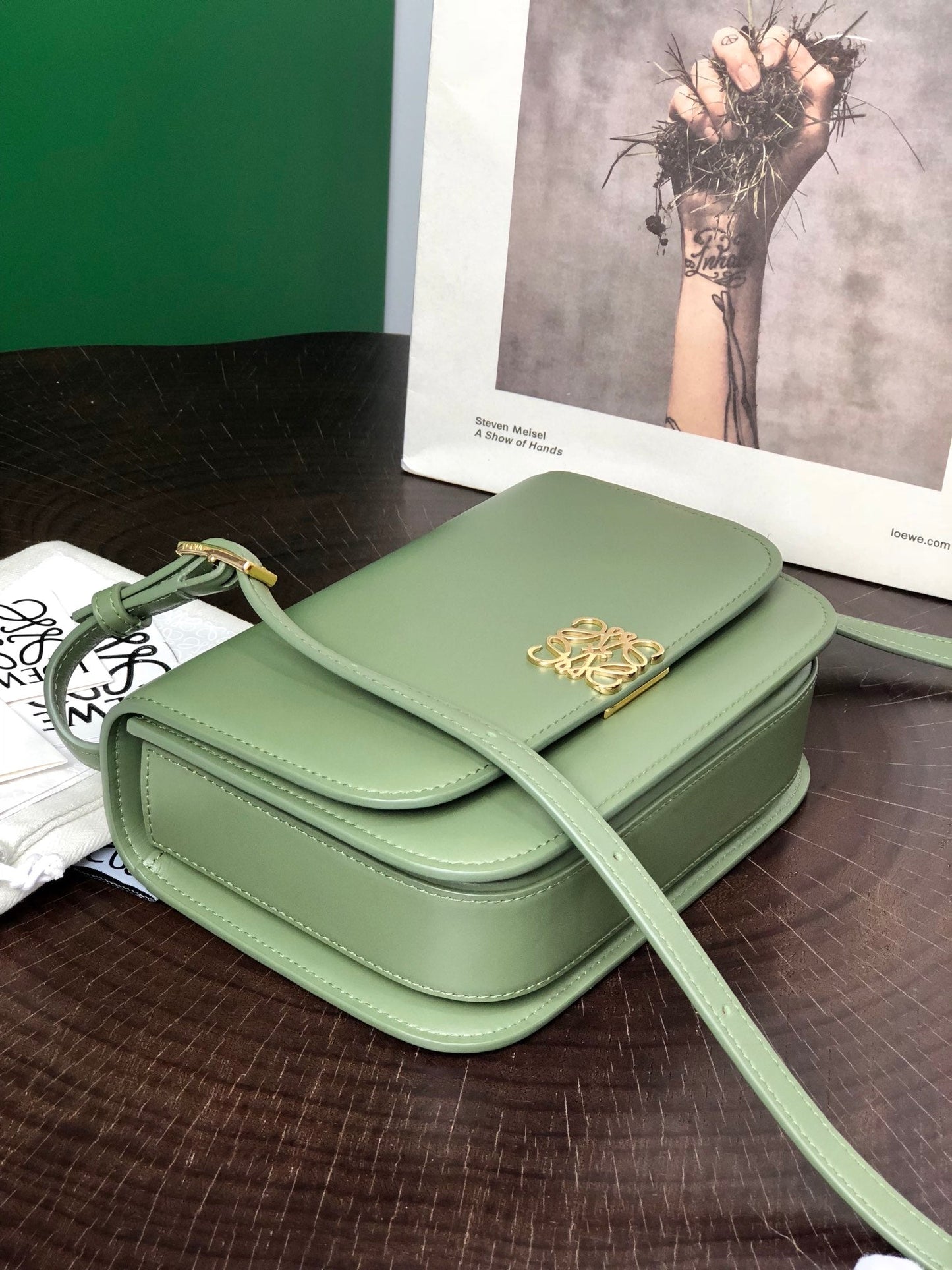 GOYA 18 BAG IN AVOCADO GREEN SILK CALFSKIN mysite