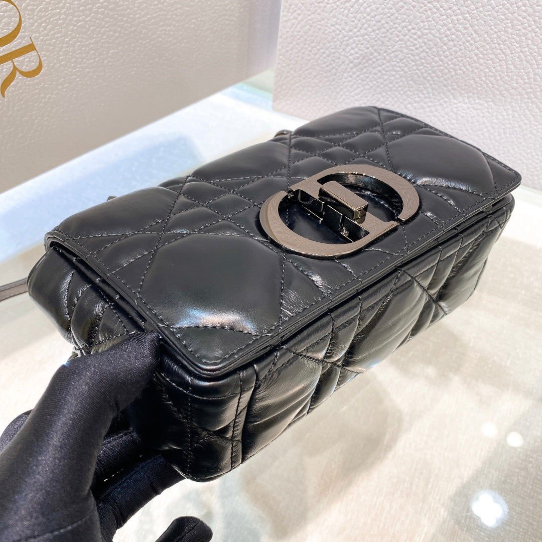 SMALL CARO BAG 20 BLACK MACROCANNAGE CALFSKIN BLACK HARDWARE mysite