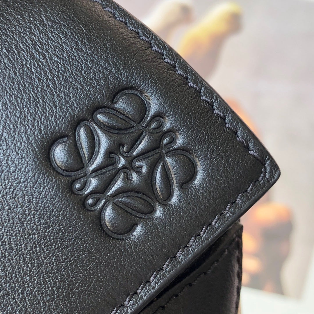 LOE MINI PUZZLE 18 BAG IN BLACK MIX WHITE CALFSKIN mysite