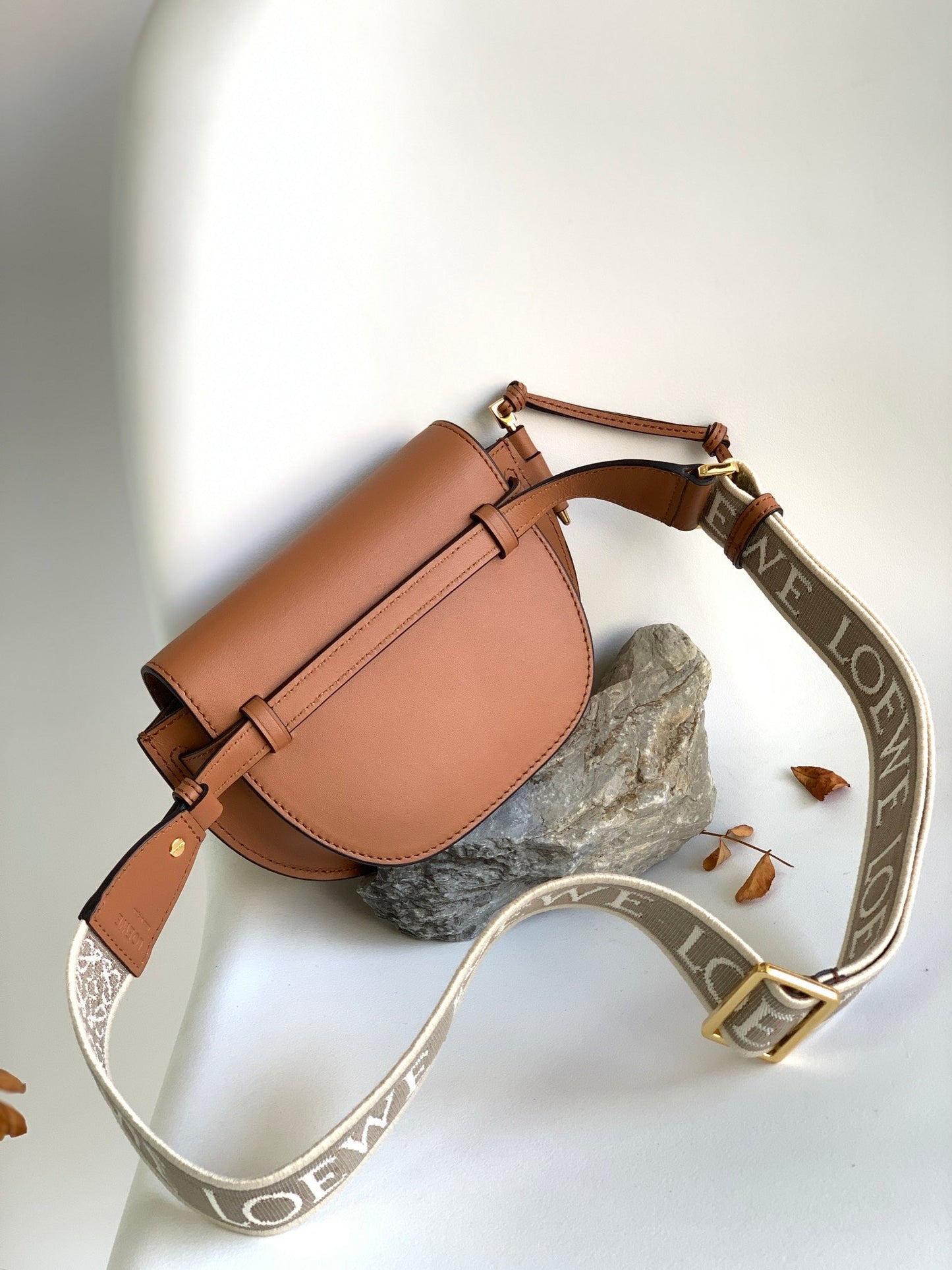 Mini Gate Dual Bag 21cm Tan Calfskin mysite