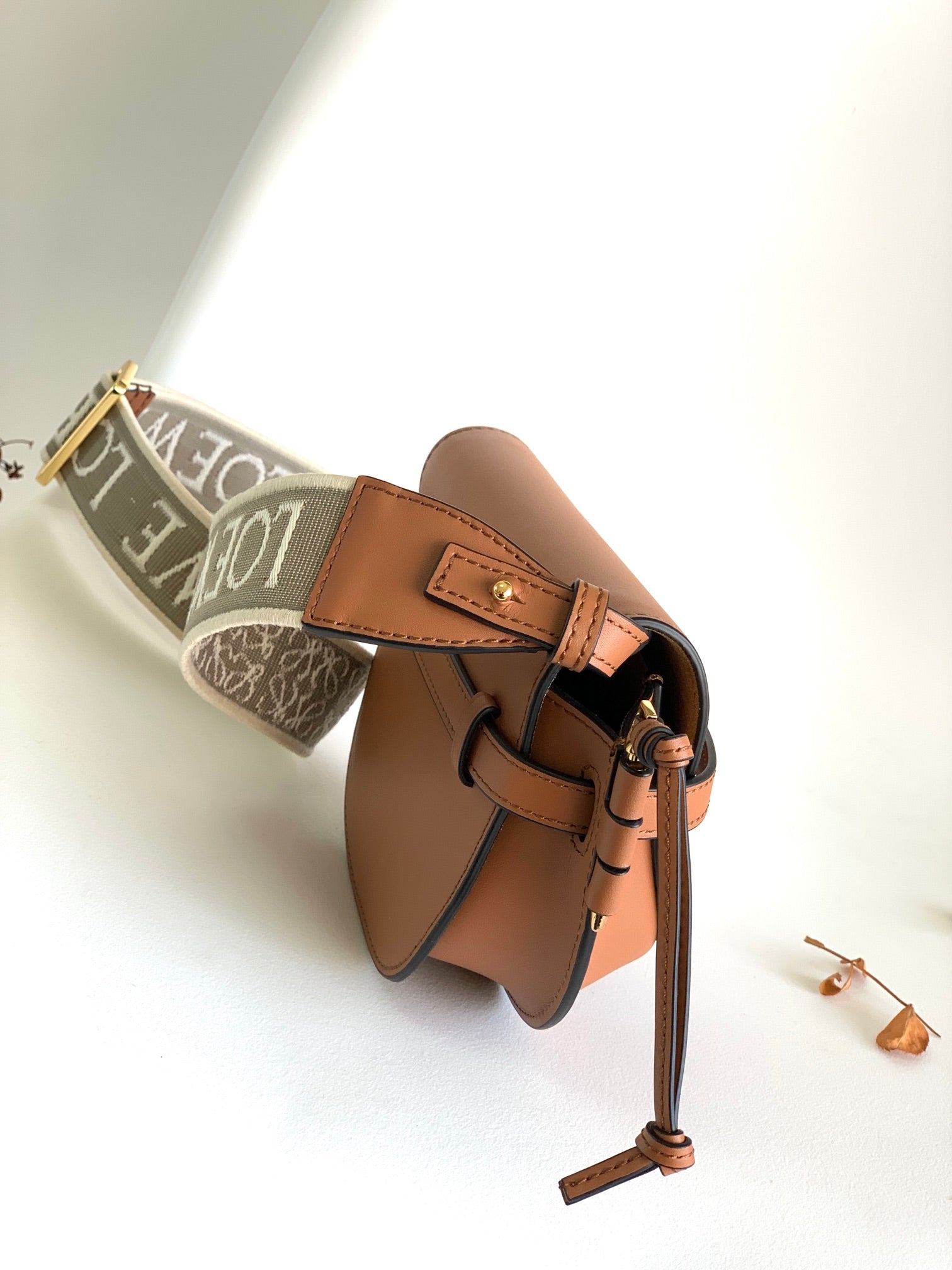 Mini Gate Dual Bag 21cm Tan Calfskin mysite