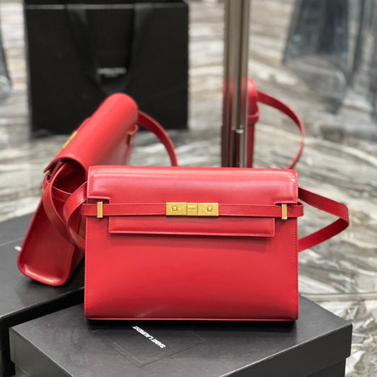 MAHATTAN IN BOX 29 RED CALFSKIN GOLD HARDWARE mysite