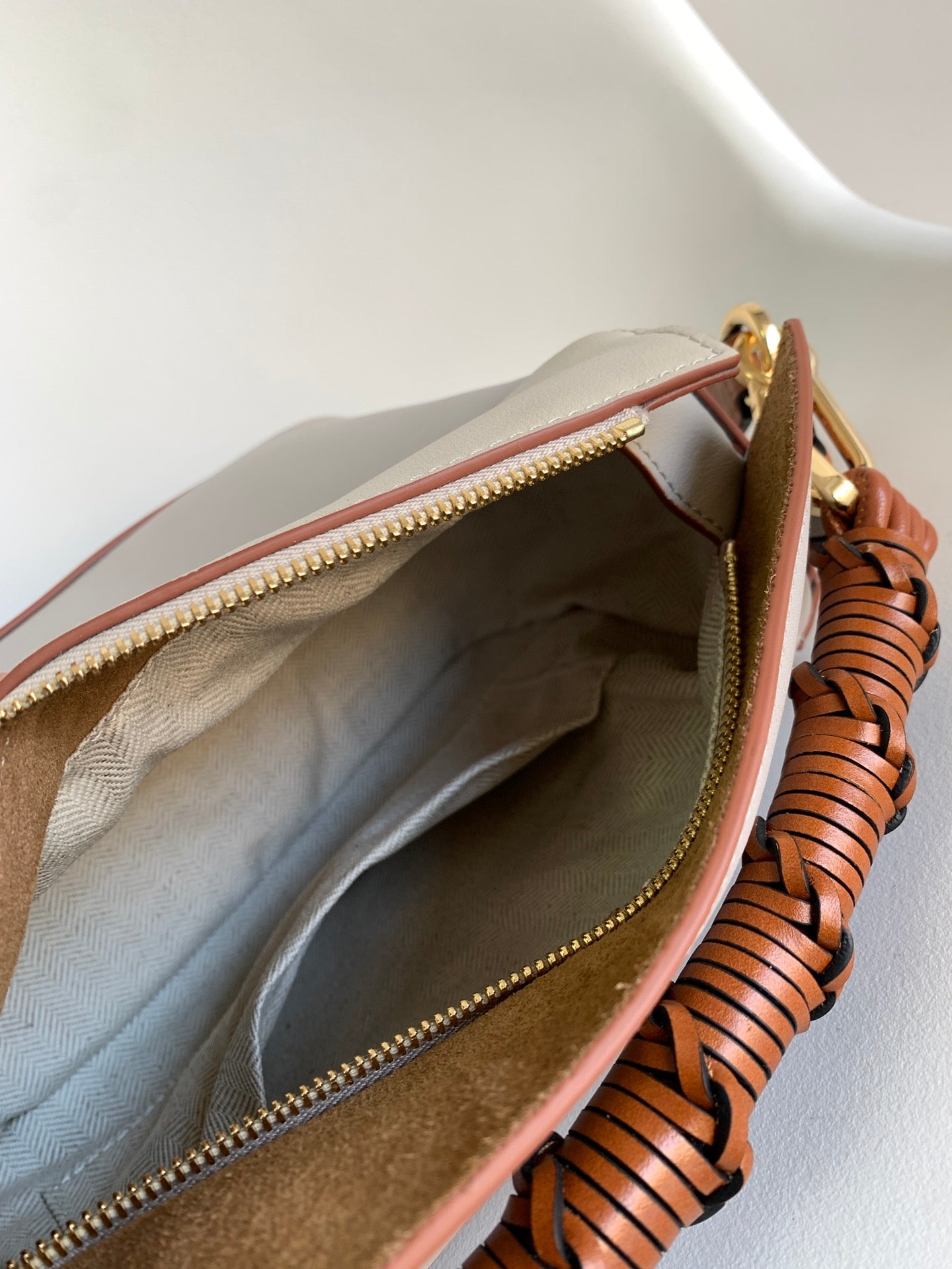 Small Puzzle 24cm bag in soft grained white and tan calfskin mysite