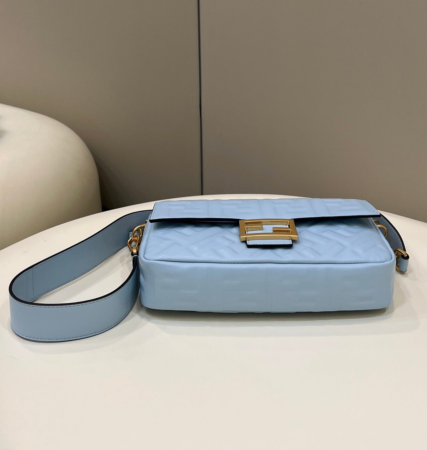 Baguette 27cm Cloud Blue Lambskin Gold Hardware mysite
