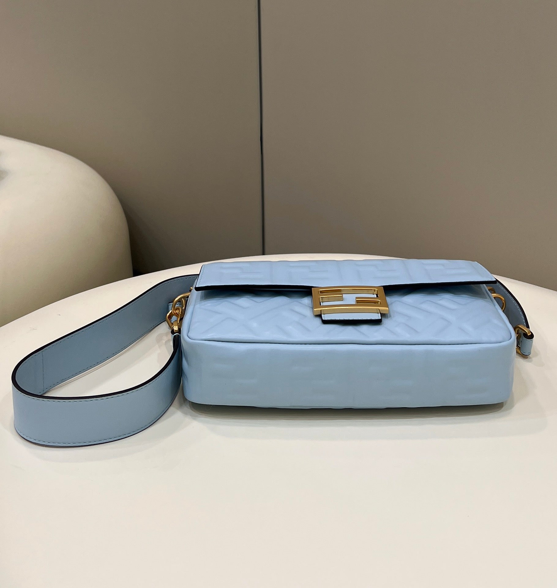 Baguette 27cm Cloud Blue Lambskin Gold Hardware mysite