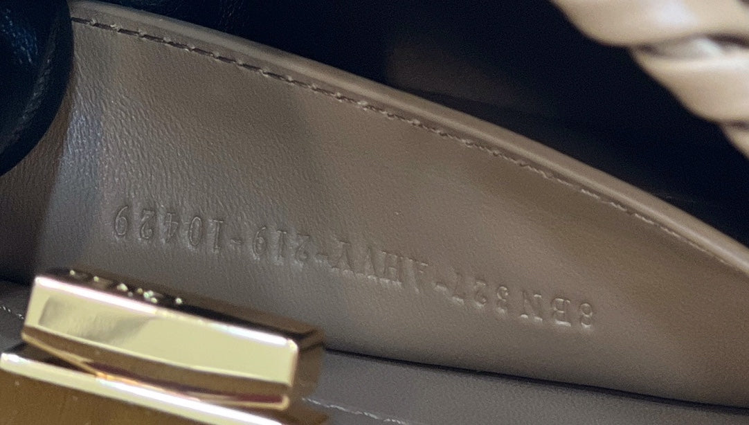 PEEKABOO ISEEU 27 IN BROWN SMOOTH CALFSKIN WITH WOVEN TRIM GOLD HARDWARE mysite