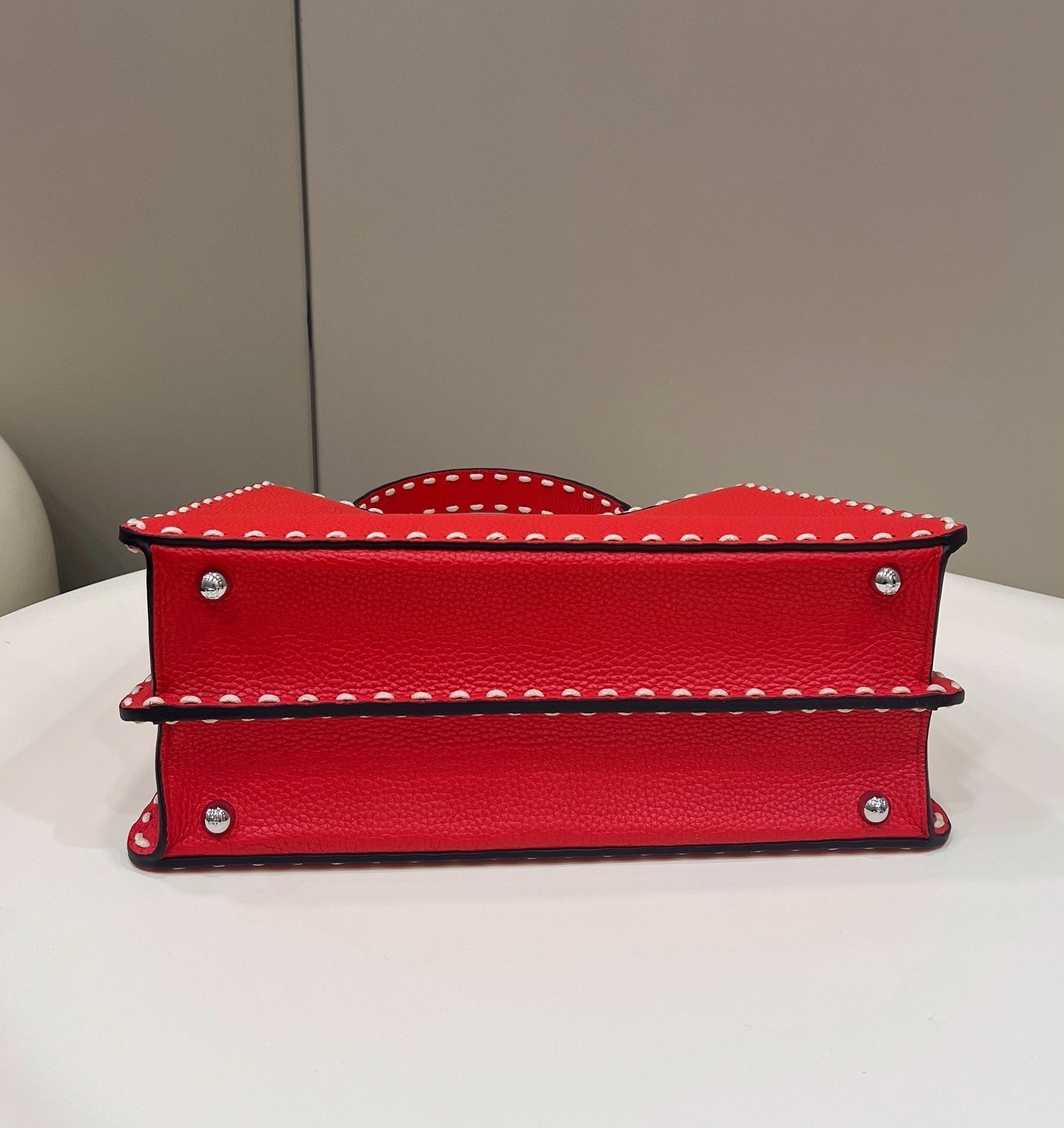 PEEKABOO ISEEU 33 IN RED GRAINED CALFSKIN SILVER HARDWARE mysite