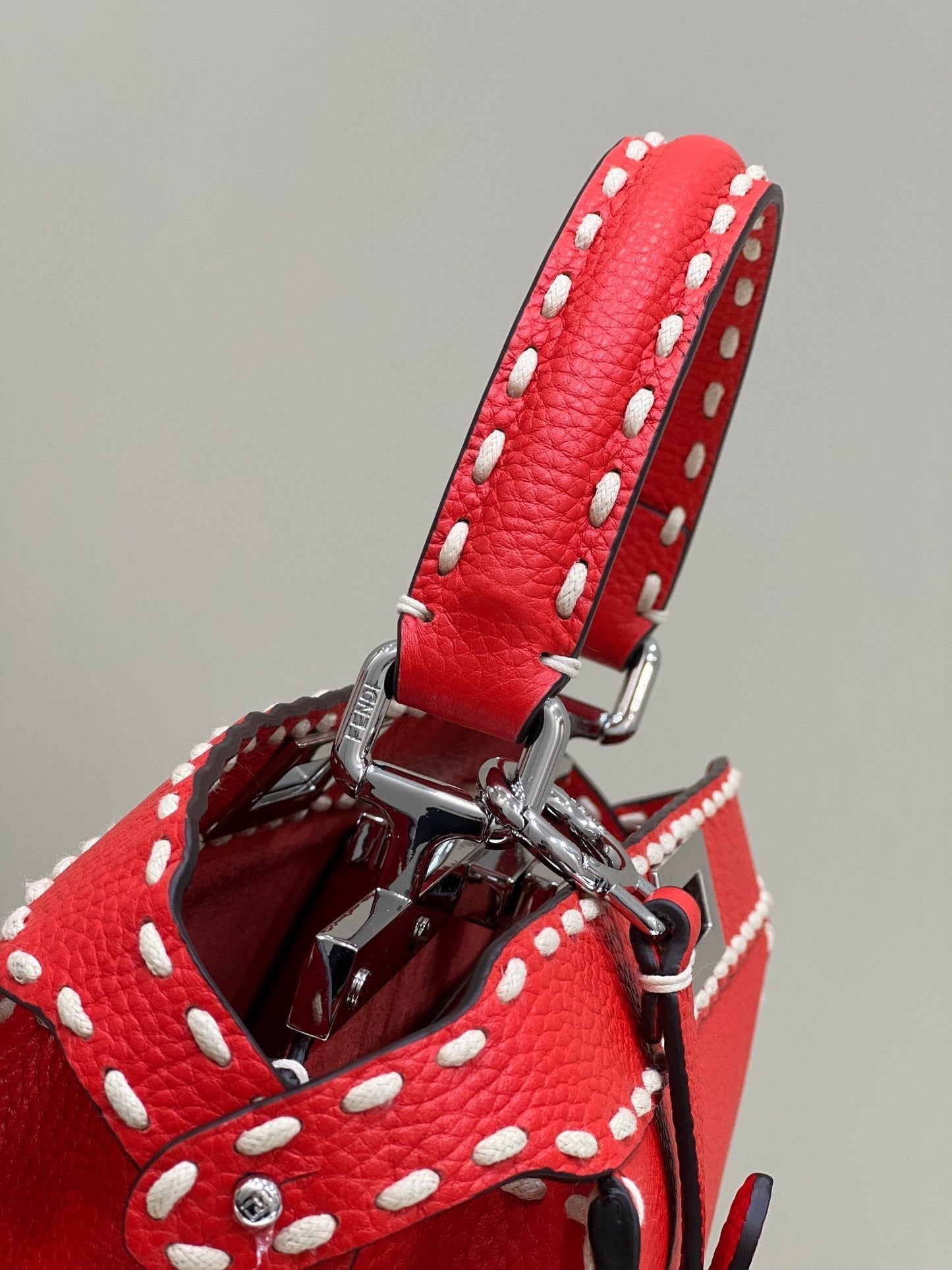 PEEKABOO ISEEU 33 IN RED GRAINED CALFSKIN SILVER HARDWARE mysite